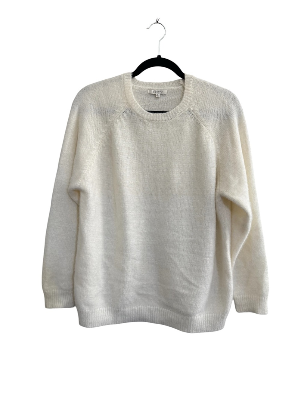 Z Supply Womens Small Sweater Solid Ivory Pullover #NE278